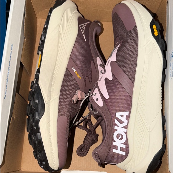 Hoka Shoes - Hoka Women’s Trail Shoes - Mauve with Pink Accents